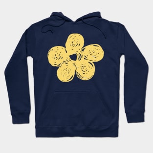 Yellow Chalkboard Flower Doodle Hoodie